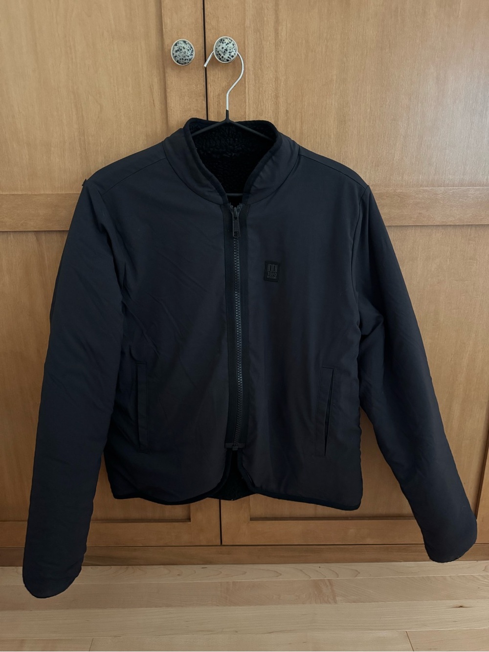 Topo Designs Women’s Reversible Fleece Jacket Black Size M